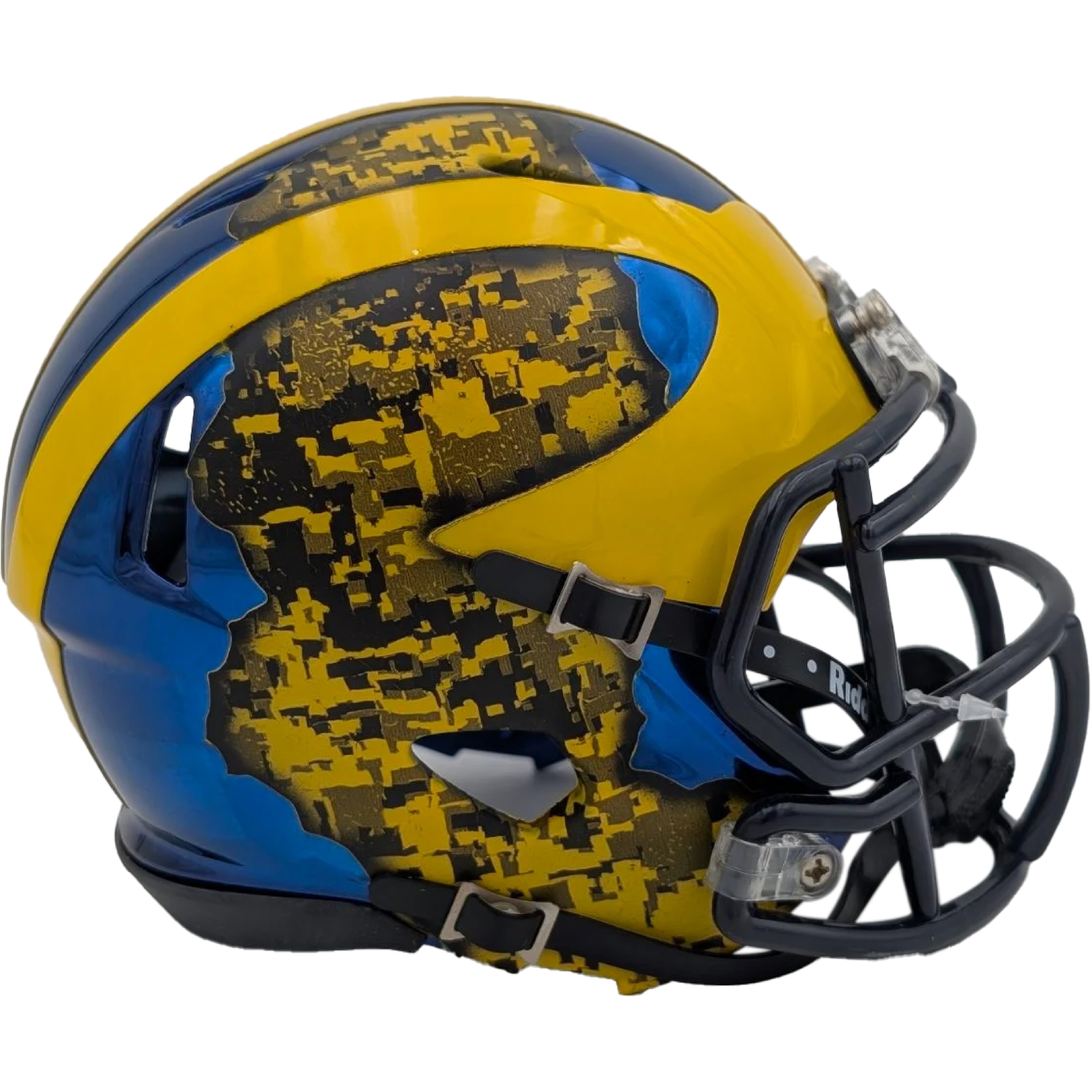 Michigan Wolverines Custom Chrome Mini Football Helmet – ML Sports Enterprises
