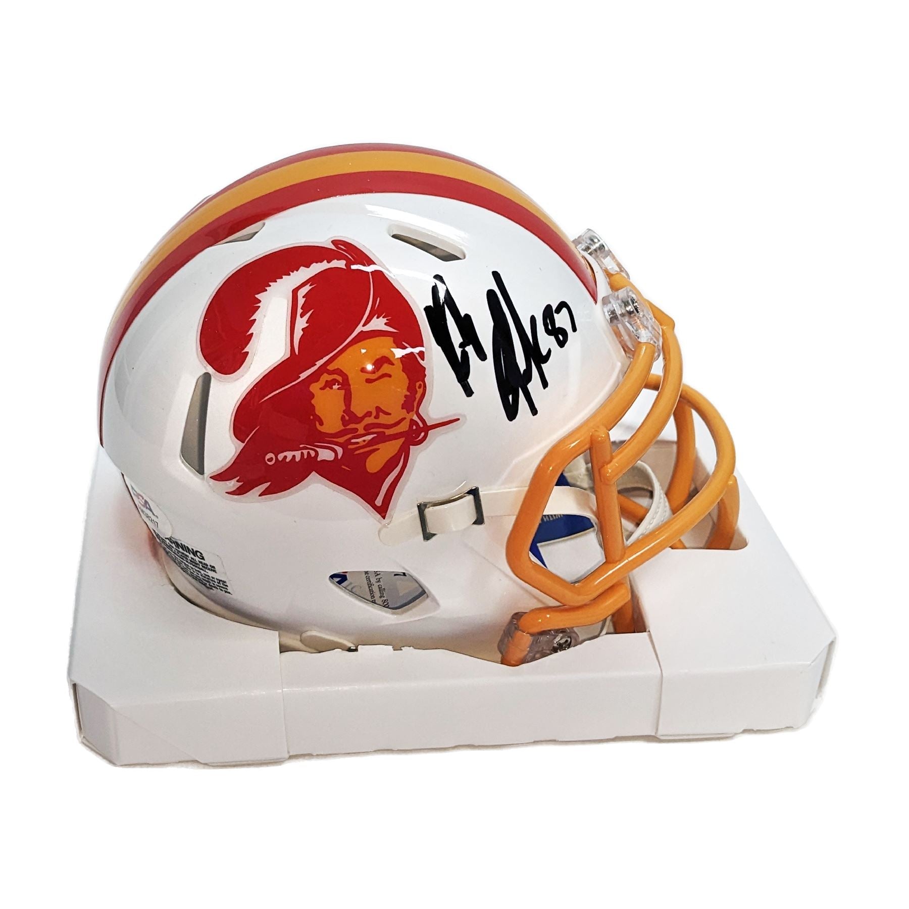 Rob Gronkowski Autographed Tampa Bay Bucs Throwback 76-96 Mini Helmet PSA