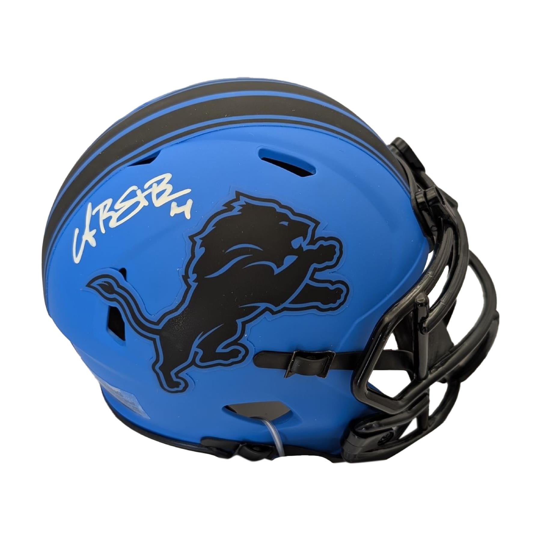 Amon-Ra St. Brown Signed Authentic Detroit Lions Rave Mini Helmet NFL