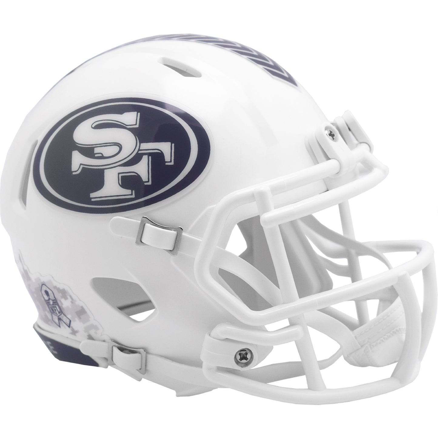 San Francisco 49ers 2024 Salute to Service Riddell Speed Mini Football Helmet NFL