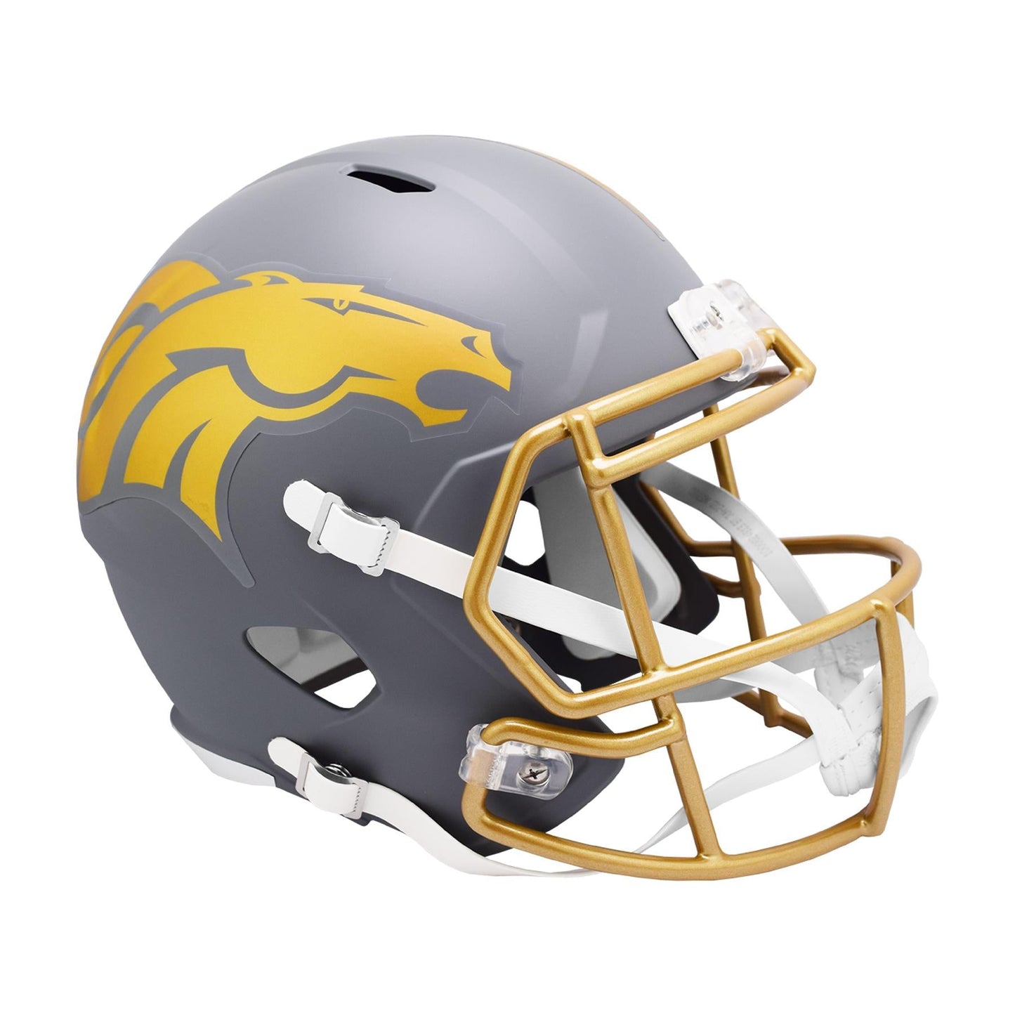 Denver Broncos SLATE Full Size Replica Football Helmet NFL