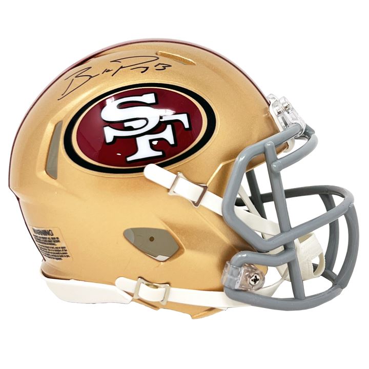 Brock Purdy Signed Authentic San Francisco 49ers NFL Riddell Speed Mini Helmet