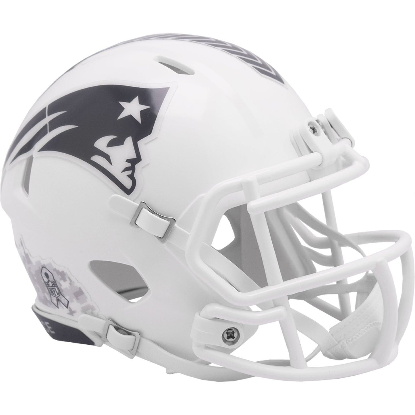 New England Patriots 2024 Salute to Service Riddell Speed Mini Football Helmet NFL