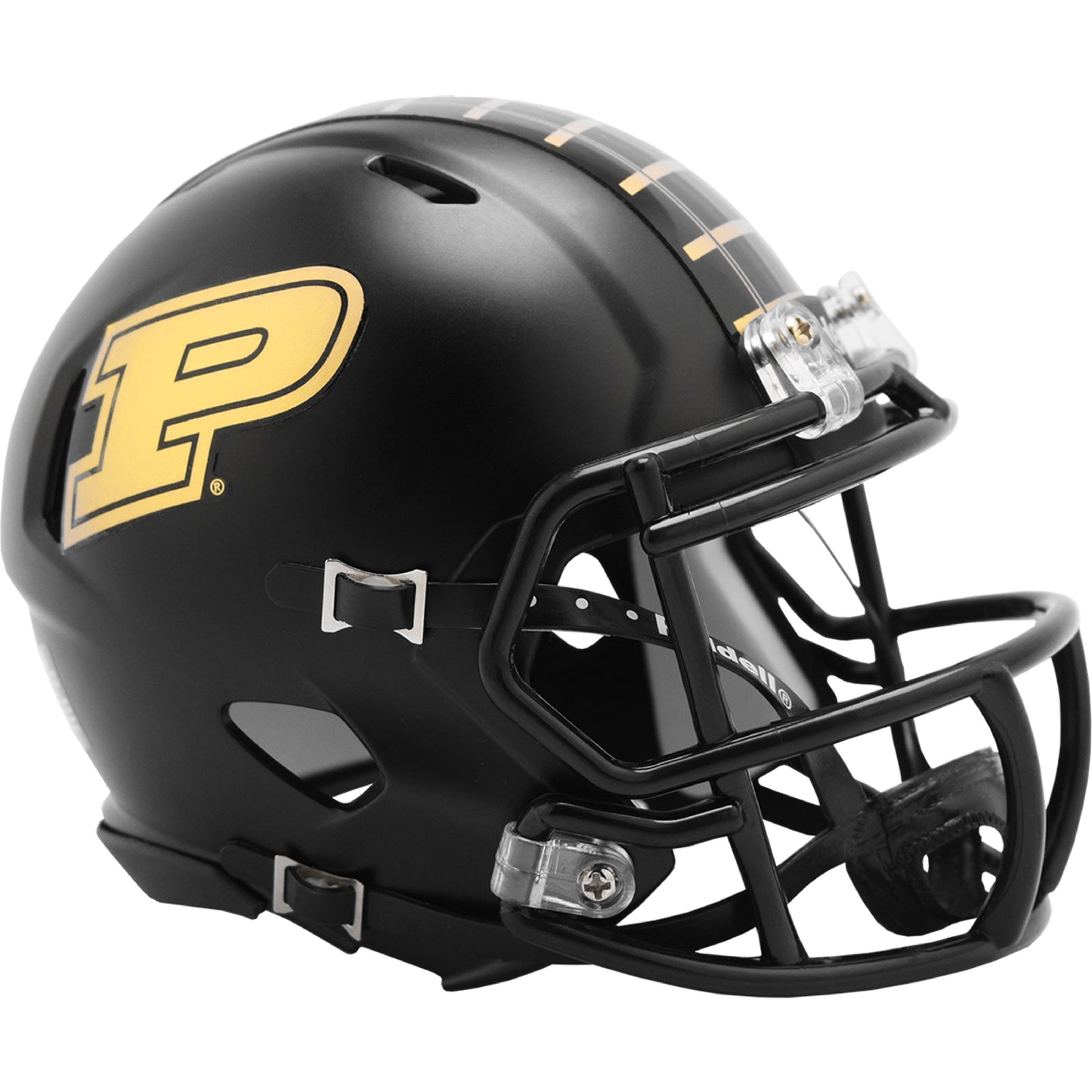 Purdue Boilermakers Matte Black Speed Mini Football Helmet