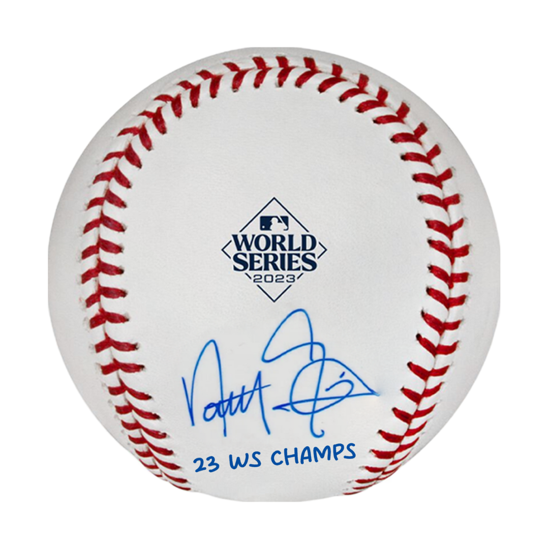 Nathan Eovaldi Signed 2023 Texas Rangers World Series Baseball (Pre Order)