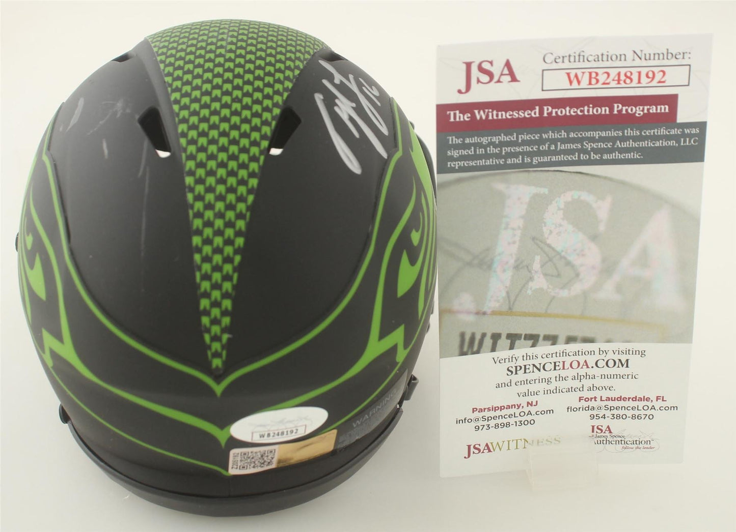 Tyler Lockett Signed Authentic NFL Seahawks Riddell Mini Helmet