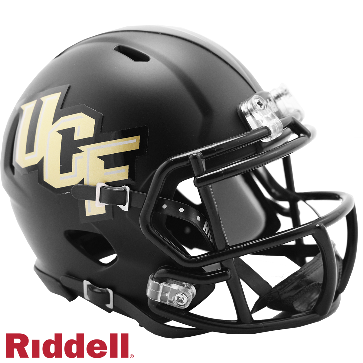 Central Florida Golden Knights Black Matte Finish Mini Football Helmet