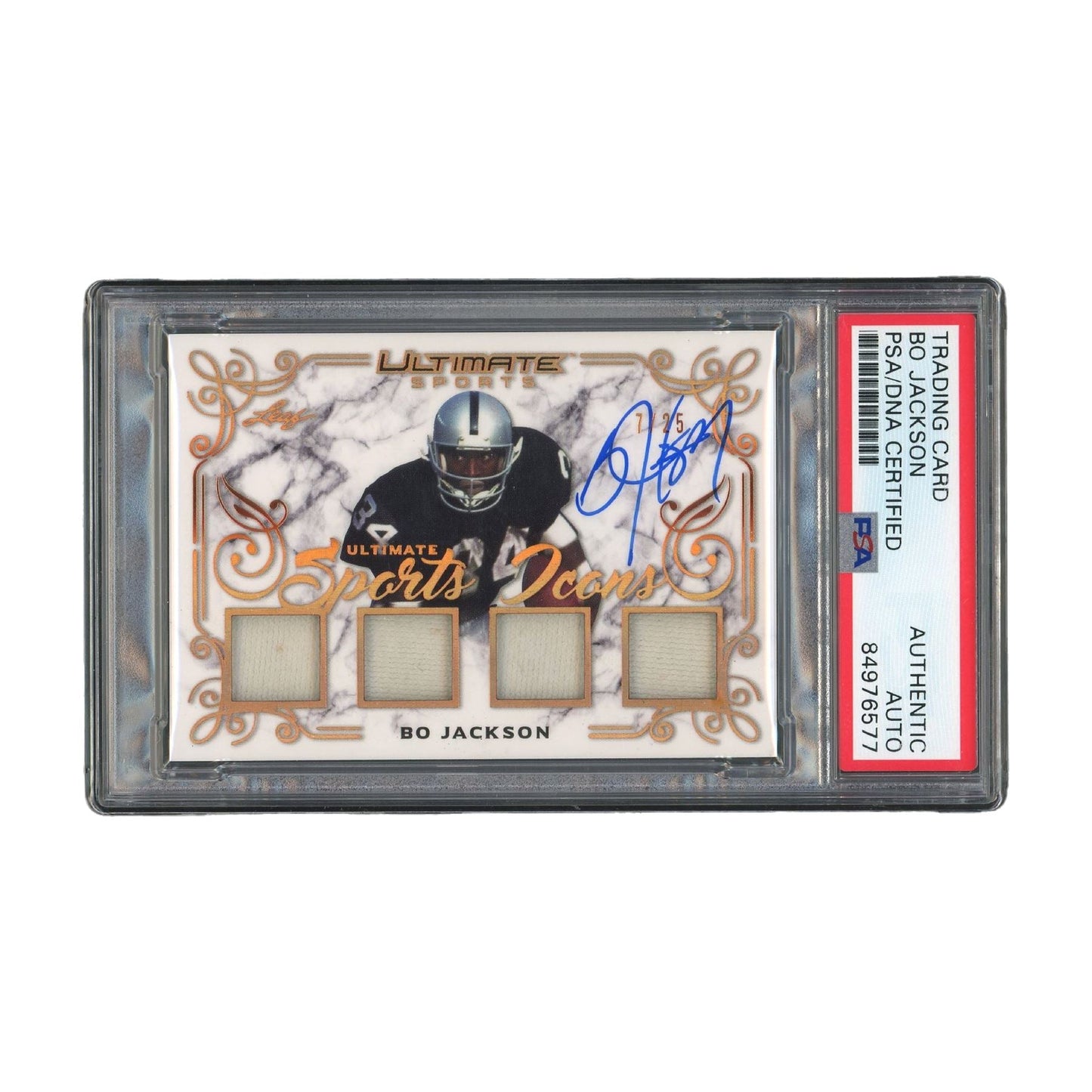 Bo Jackson Signed Authentic PSA/DNA Leaf Ultimate Sports Icons Raiders NFL