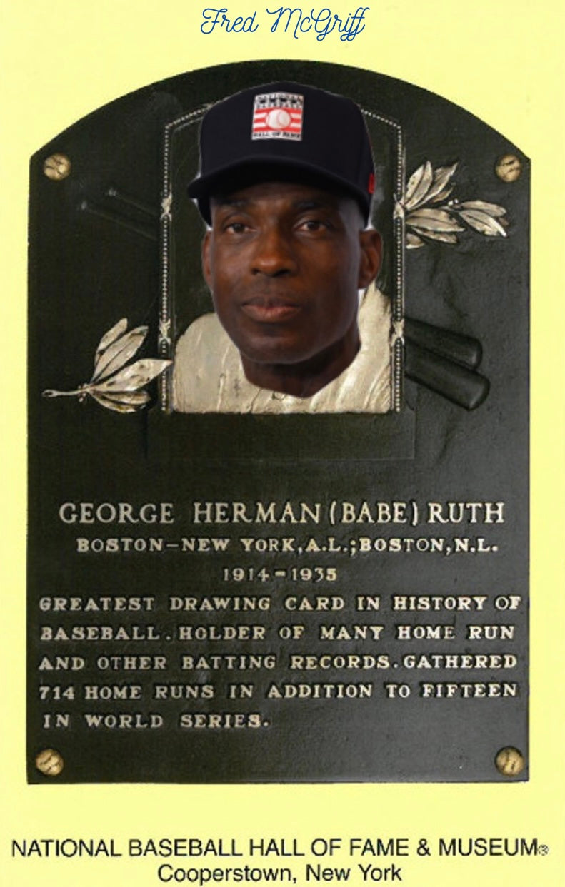 Fred McGriff Signed 2023 Hall of Fame Plaque Postcard