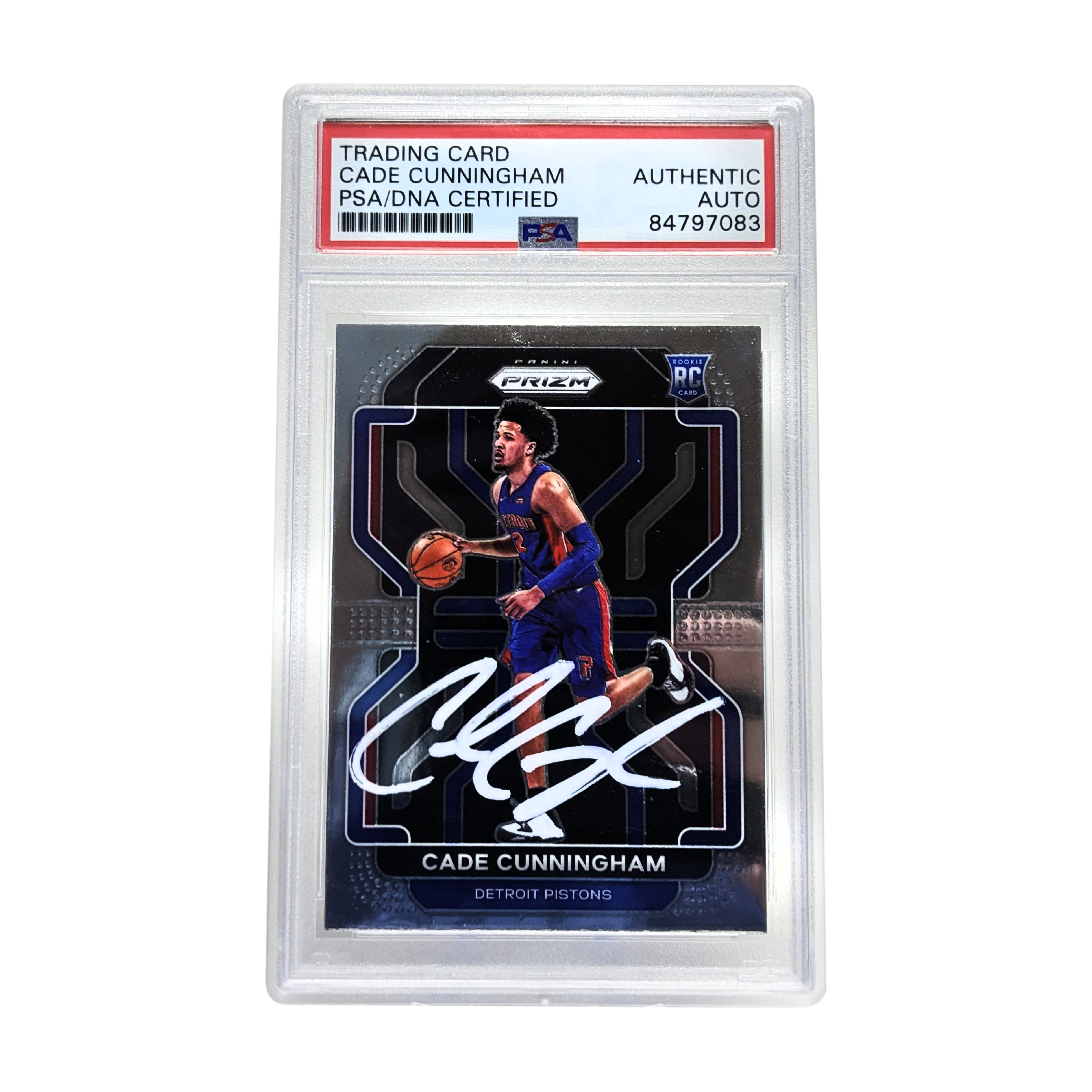 Cade Cunningham 2021-22 Panini Prizm Autographed Card PSA