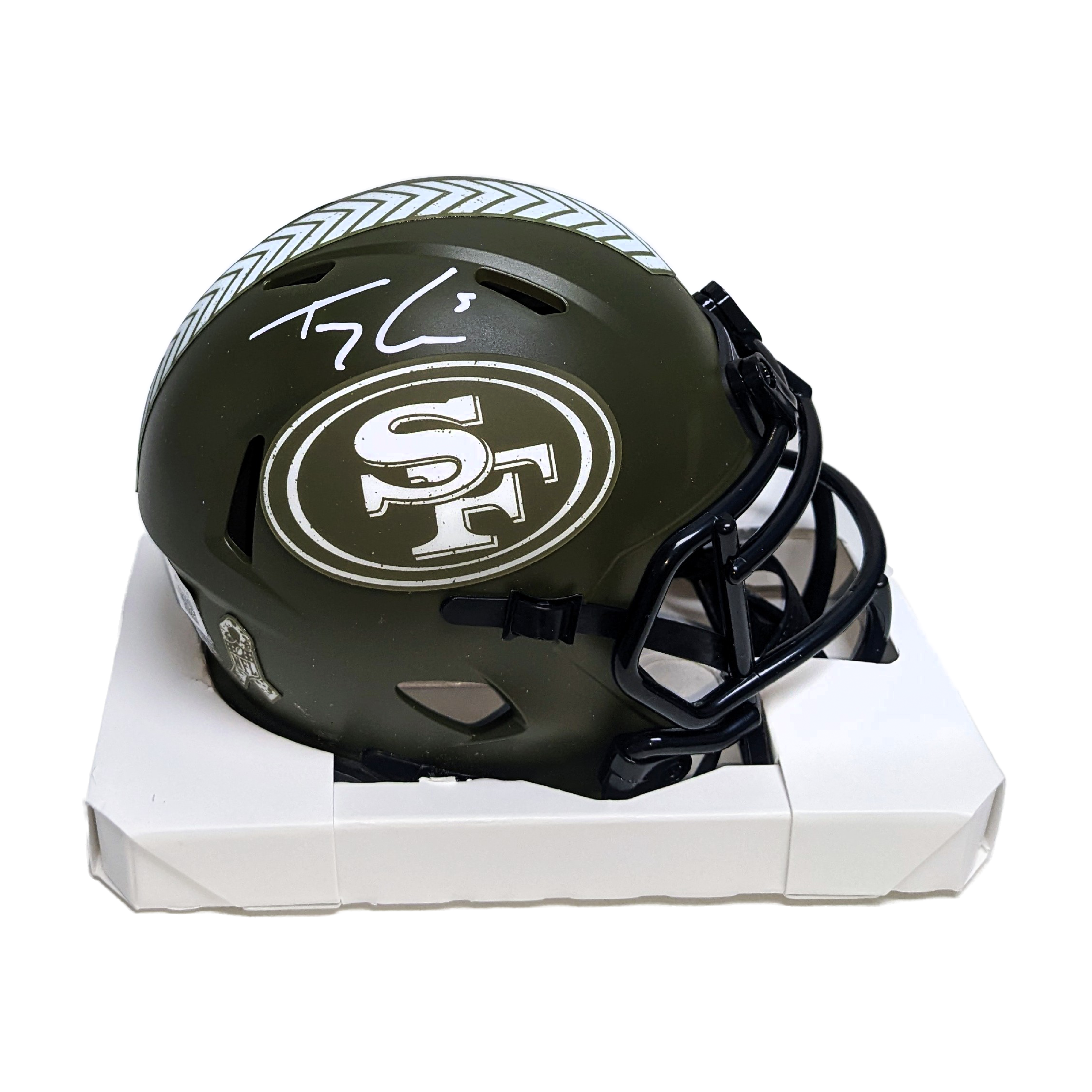 Trey Lance San Francisco 49ers Autographed Riddell Speed authentic helmet