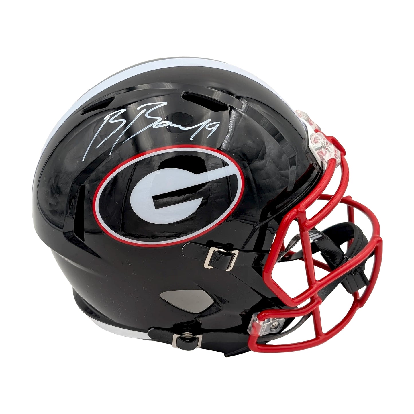 Brock Bowers Signed Georgia Bulldogs Black Replica Helmet - Beckett
