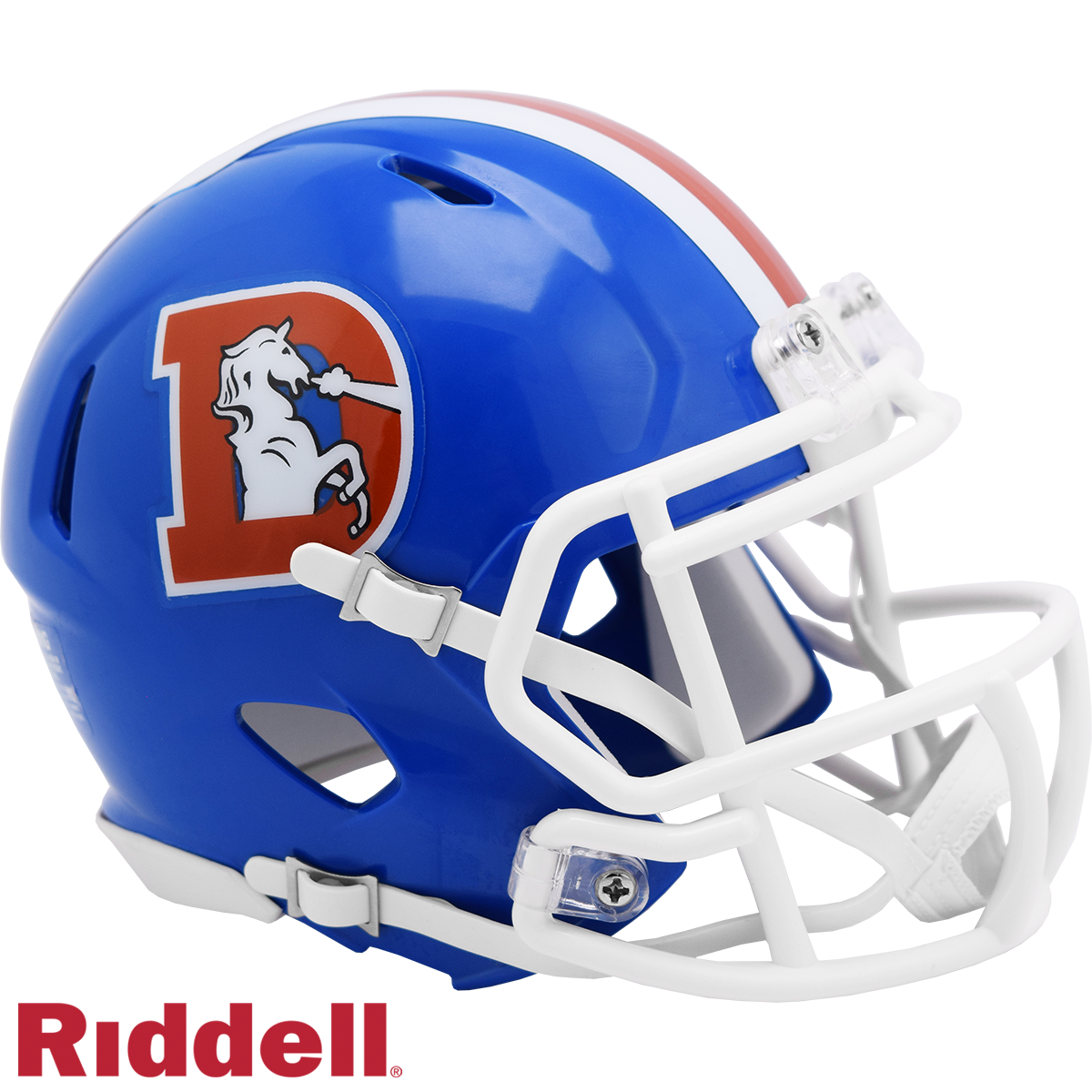 Denver Broncos T/B(75-96) (Blue D) Speed Mini Football Helmet