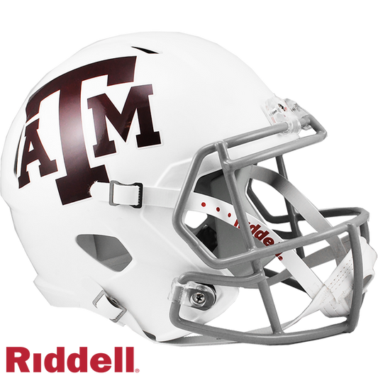 Texas A&M (Aggies) White F/S Replica Football Helmet