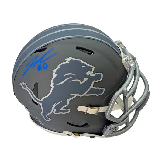 Jahmyr Gibbs Autographed Detroit Lions Slate Riddell Mini Helmet