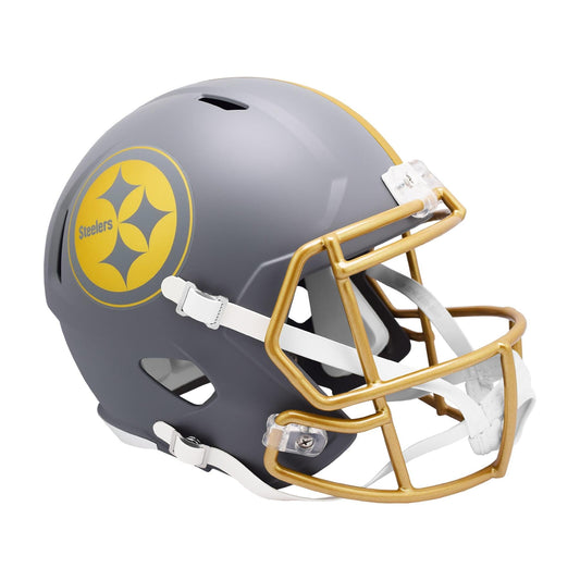 Pittsburgh Steelers SLATE Full Size Replica Football Helmet NFL