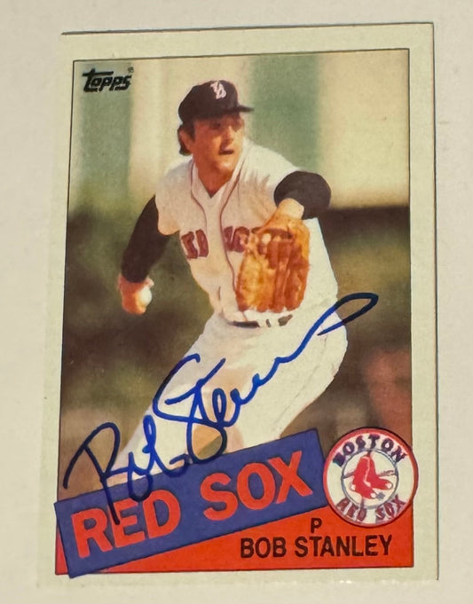 Bob Stanley Signed 1985 Topps #555