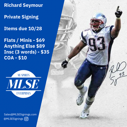 Richard Seymour Autograph Signing Pre-Order