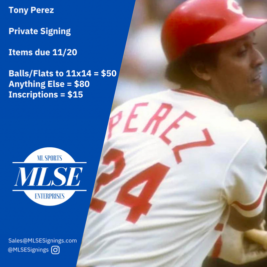 Tony Perez Signing Pre-Order