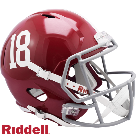 Alabama #18 Crimson Tide Primary Speed F/S Replica Football Helmet