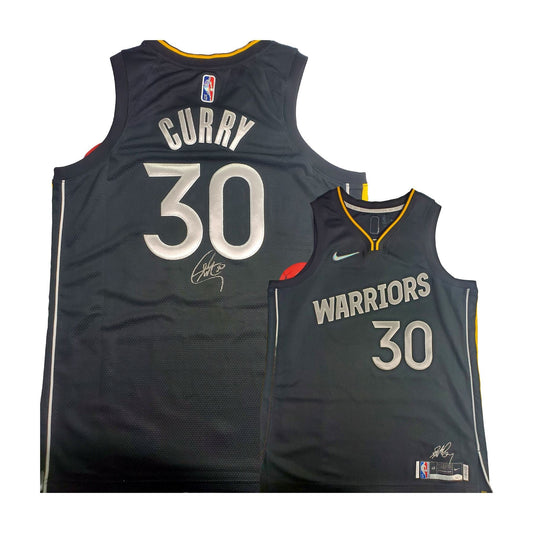 Steph Curry Signed Authentic NBA Black 75th Anniversary Jersey