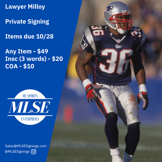 Lawyer Milloy Autograph Signing Pre-Order