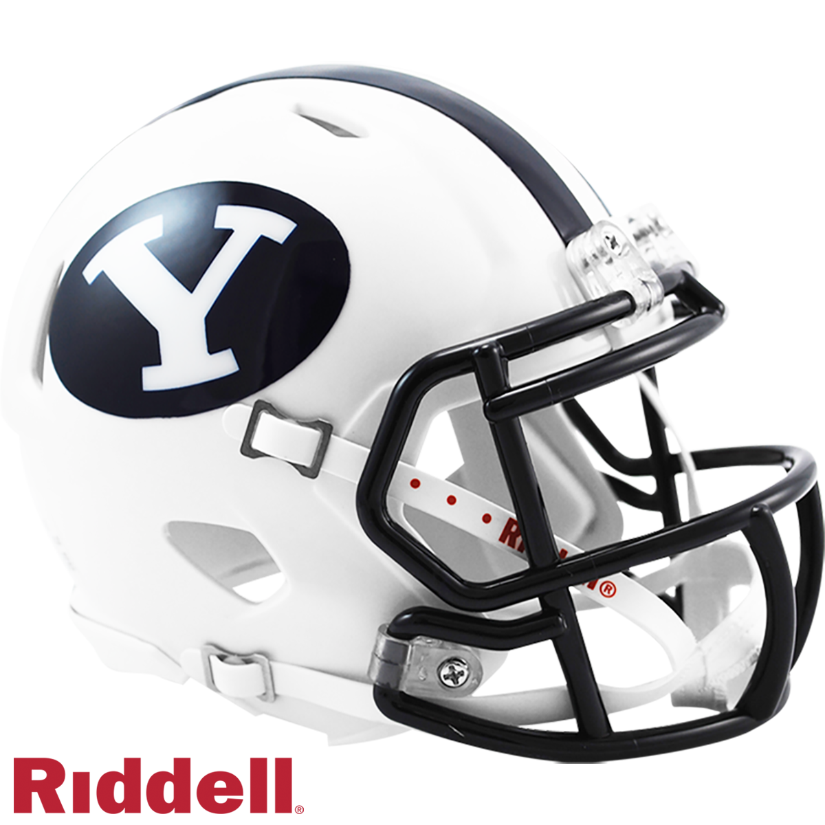 BYU Cougars Speed White/RoyalBlue Mini Football Helmet #8058136