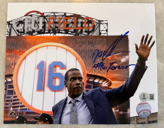 Doc Gooden “16 Forever” Signed 8x10 BAS Witness
