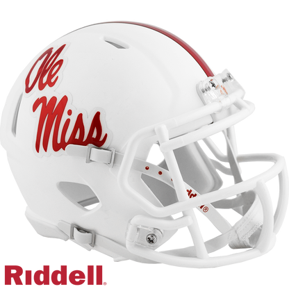 Mississippi Rebels White Speed Mini Football Helmet