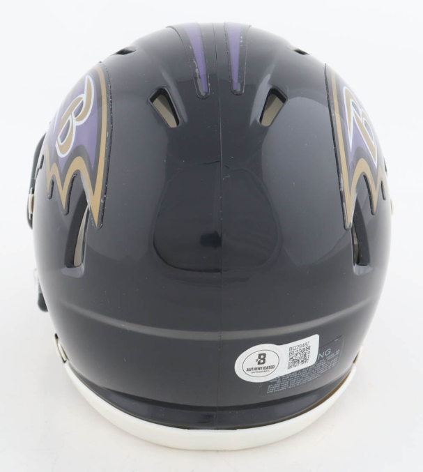 Jamal Lewis Signed Ravens Mini Helmet - Beckett