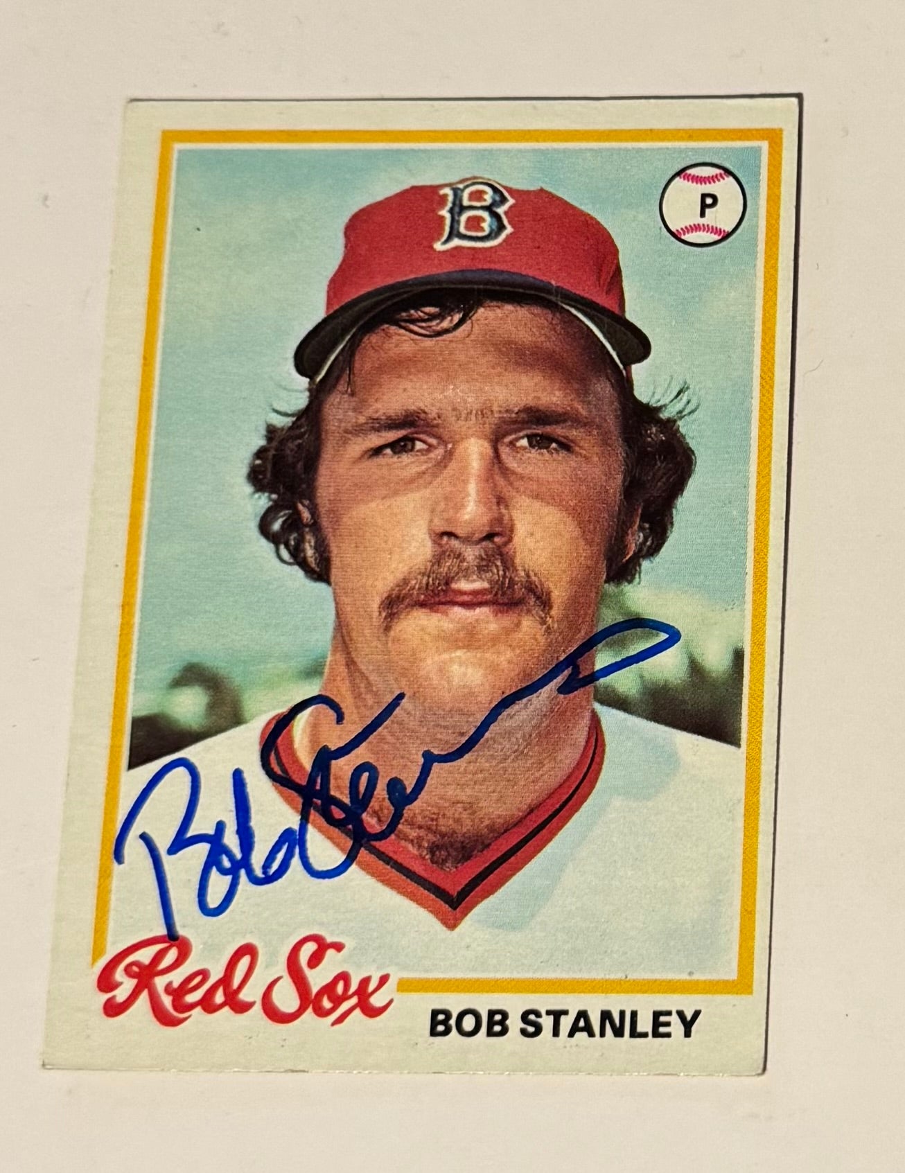 Bob Stanley Signed 1978 Topps #186 ROOKIE CARD