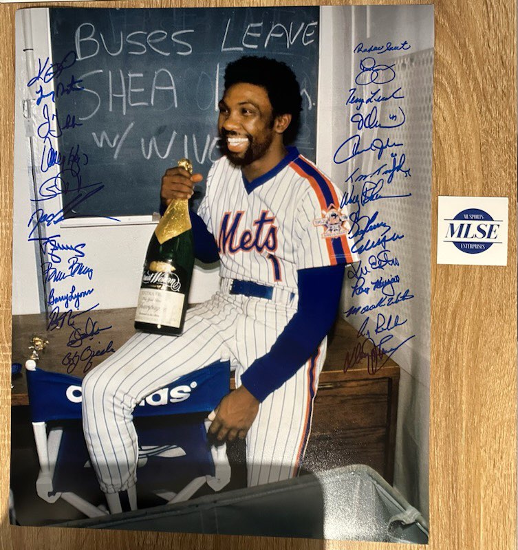 1986 New York Mets World Series Team Signed 16x20