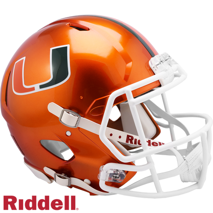 Miami Hurricanes Flash F/S Authentic Football Helmet