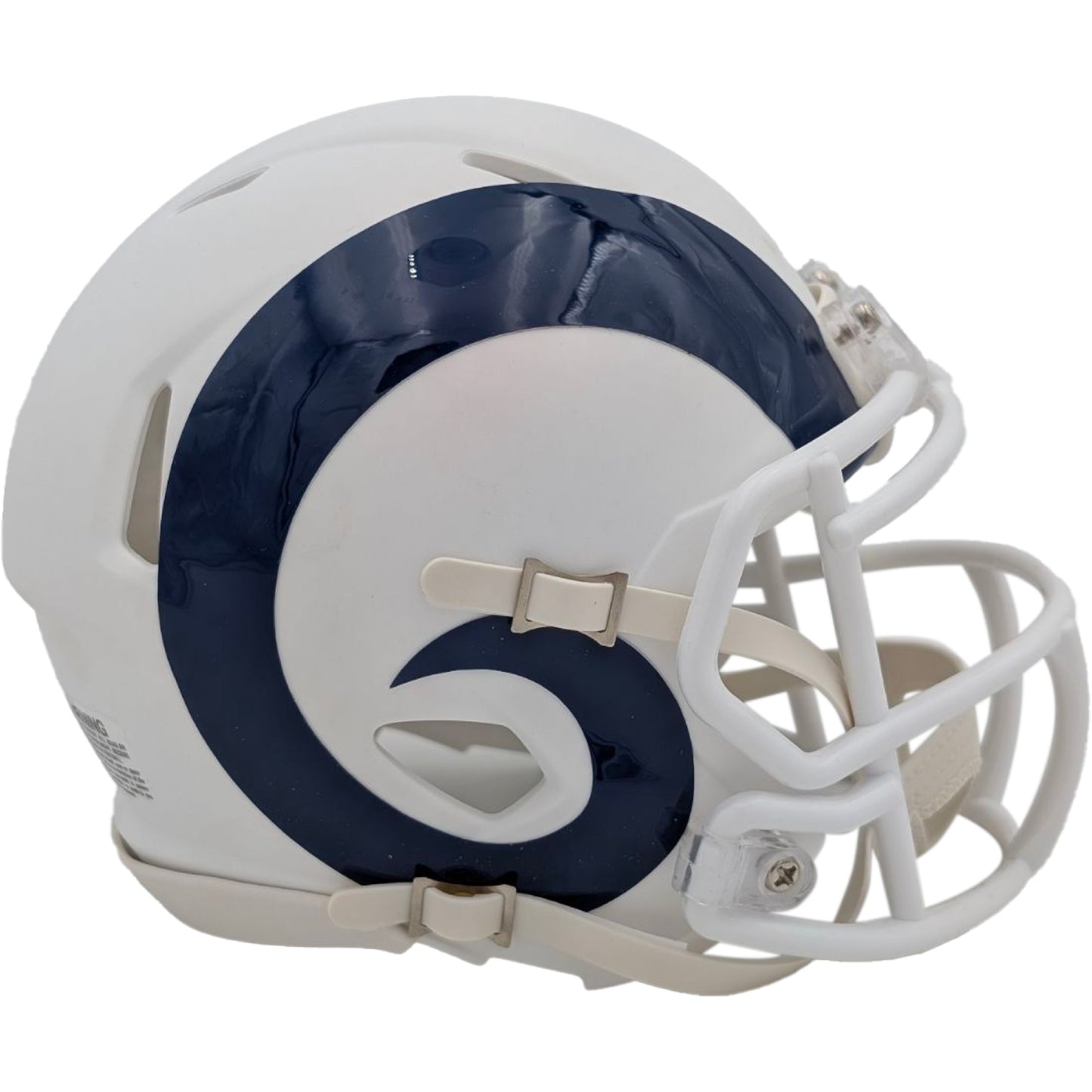 Los Angeles Rams Flat White Collection Mini Football Helmet