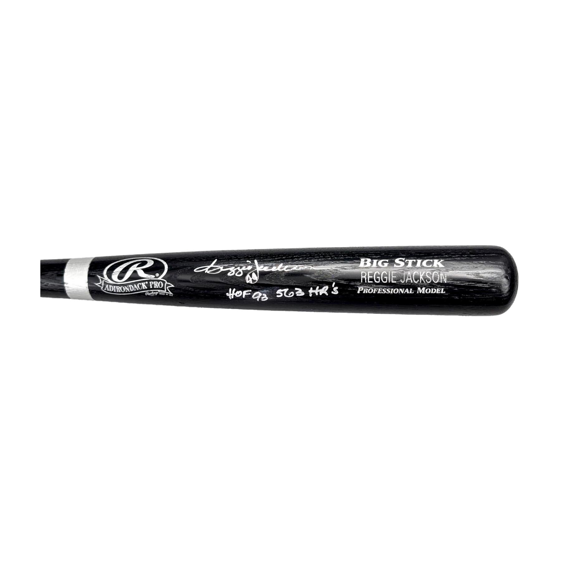 Reggie Jackson Signed Inscription Rawlings Baseball Bat New York Yankees