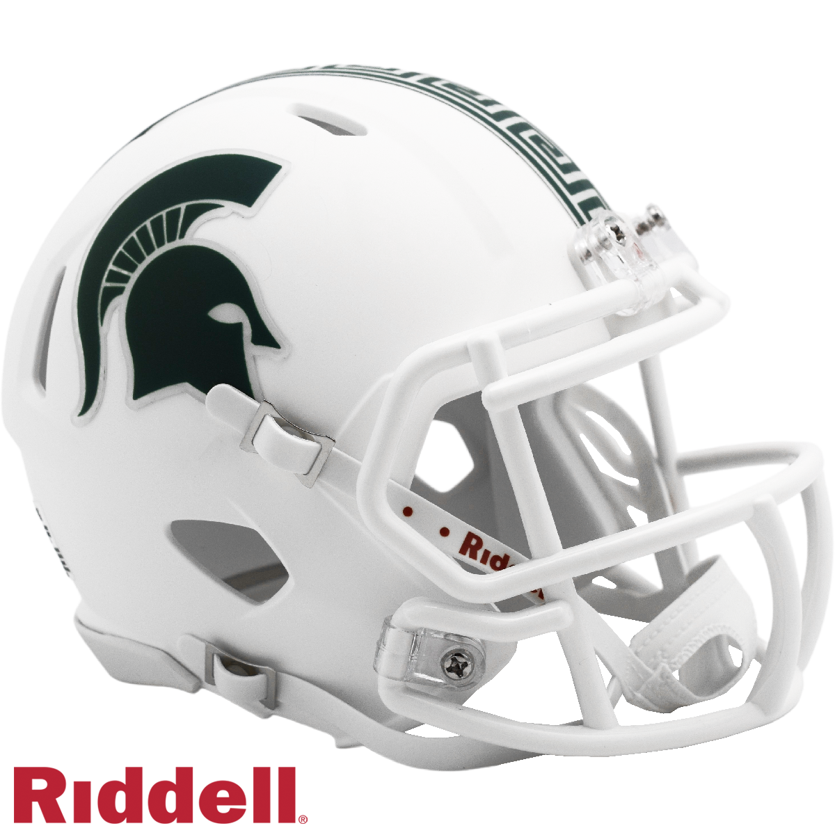 Michigan State Spartans White Matte Mini Football Helmet