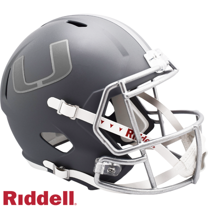 Miami Hurricanes Slate F/S Replica Football Helmet