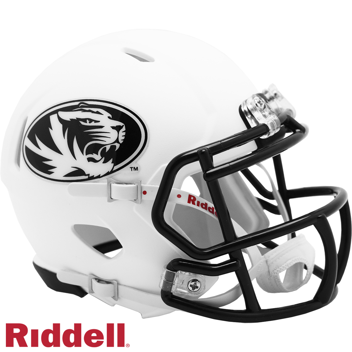 Missouri Tigers Speed Mini Matte White Football Helmet