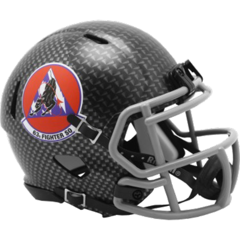 Air Force 63rd Fighter Squadron Limited Edition NCAA Mini Speed Football Helmet #