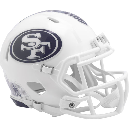 San Francisco 49ers 2024 Salute to Service Riddell Speed Mini Football Helmet NFL