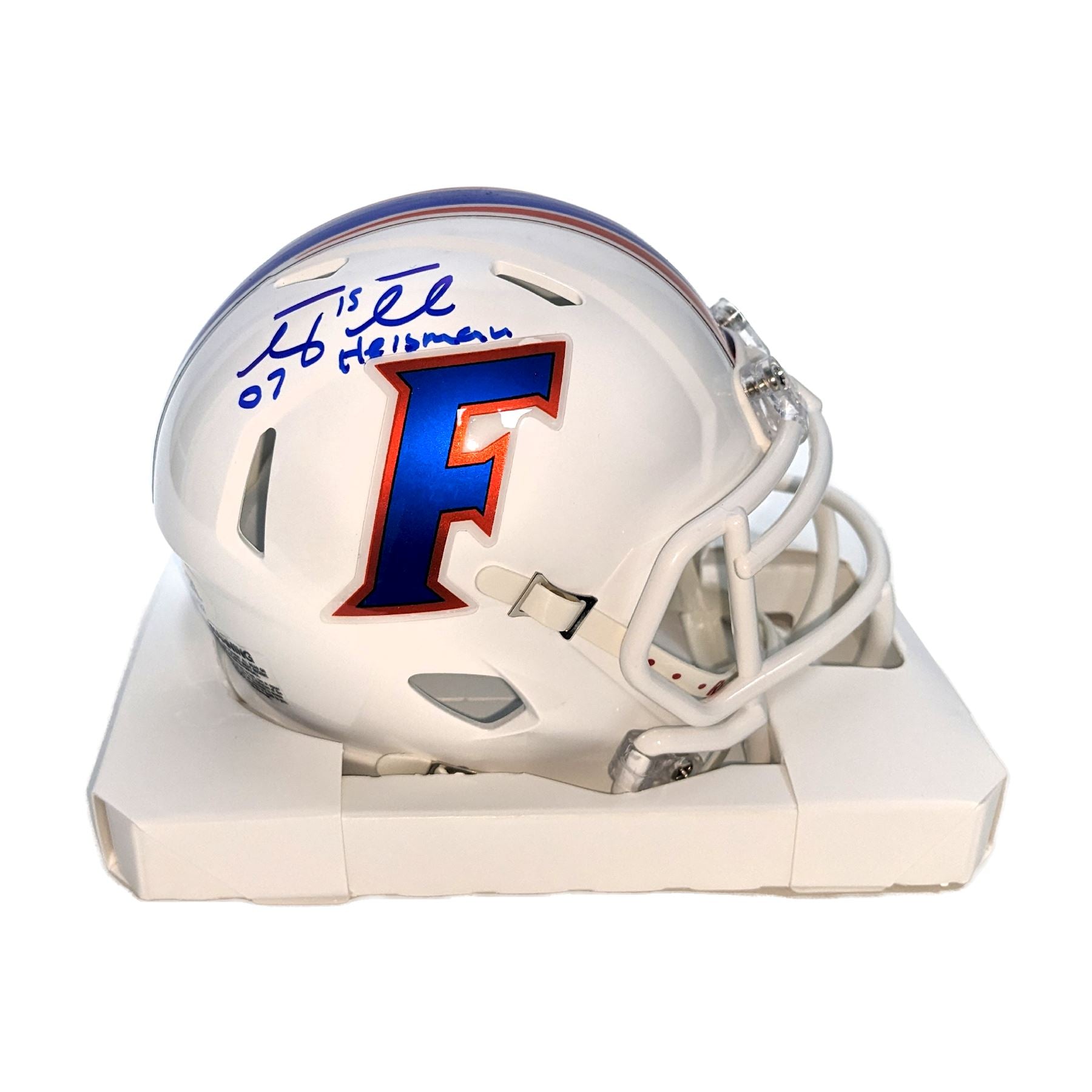 Tim Tebow Autographed Hand Signed Florida Gators White Speed Full Size  Authentic Football Helmet - with 07 Heisman Inscriptions - PSA/DNA