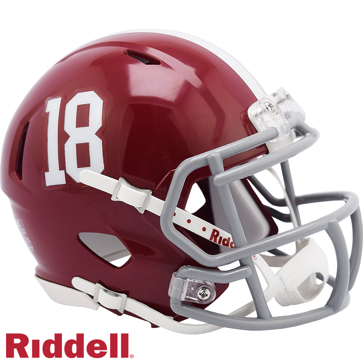 Alabama#18 Crimson Tide Primary Speed Mini Football Helmet