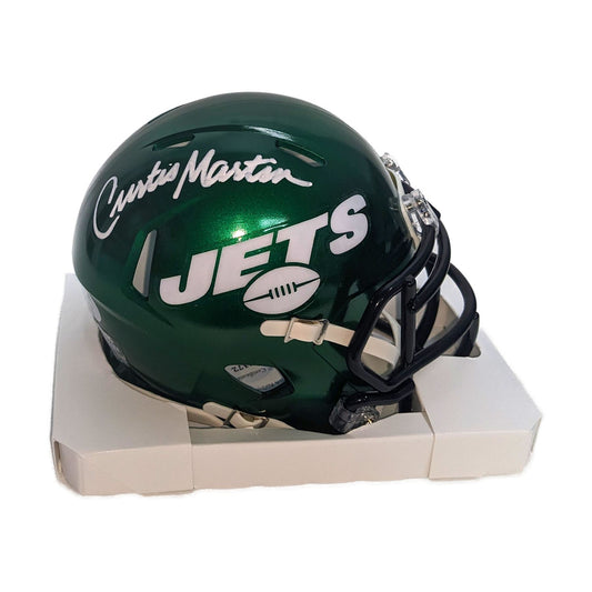 Curtis Martin Autographed Jets Speed Mini Helmet - PSA