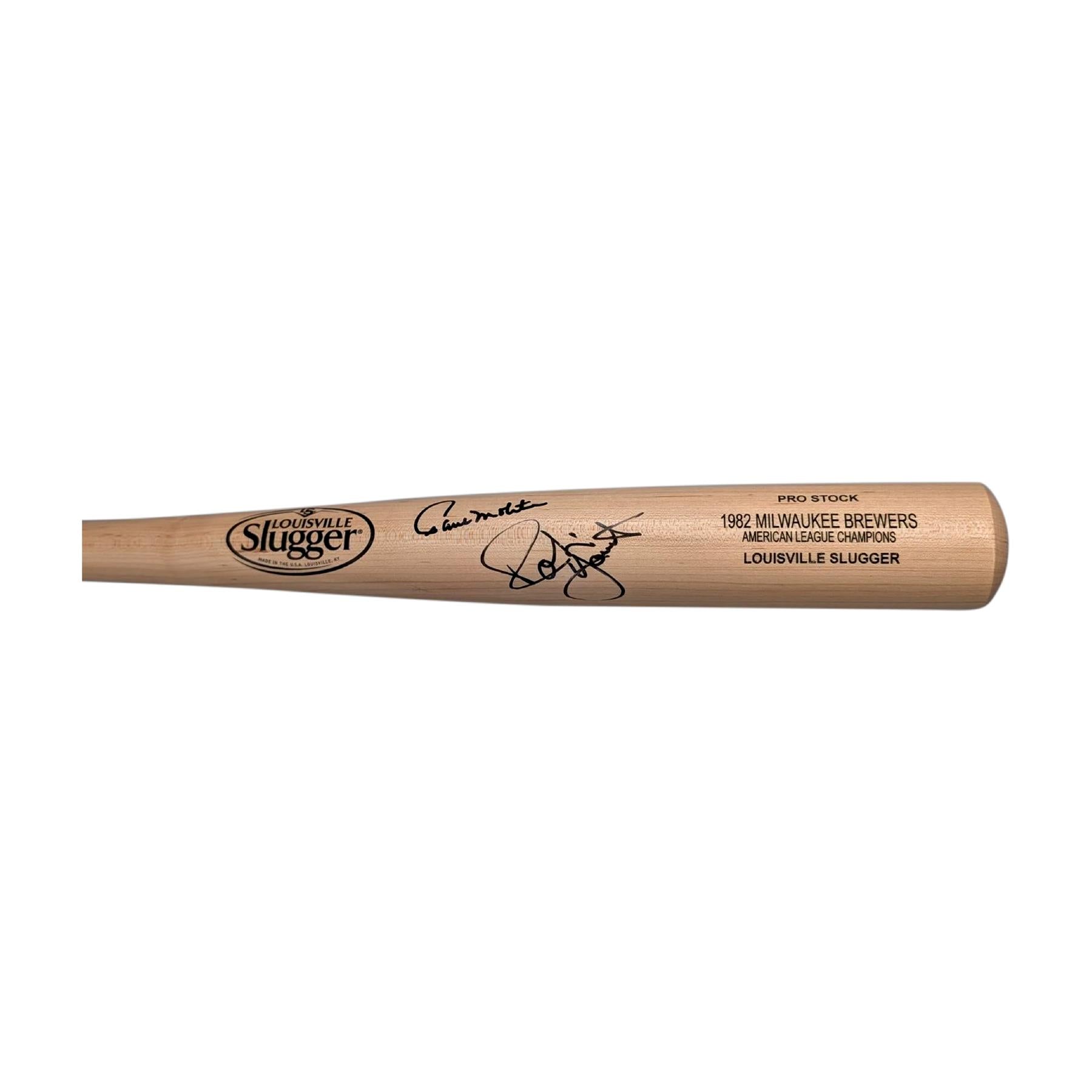 Paul Molitor Robin Yount Signed Authentic Louisville Slugger Bat Brewers