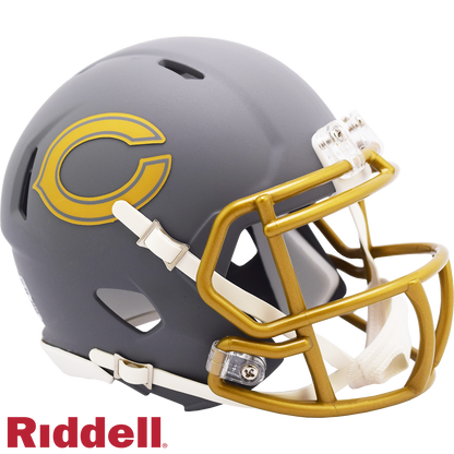 Chicago Bears Slate Speed Mini Football Helmet