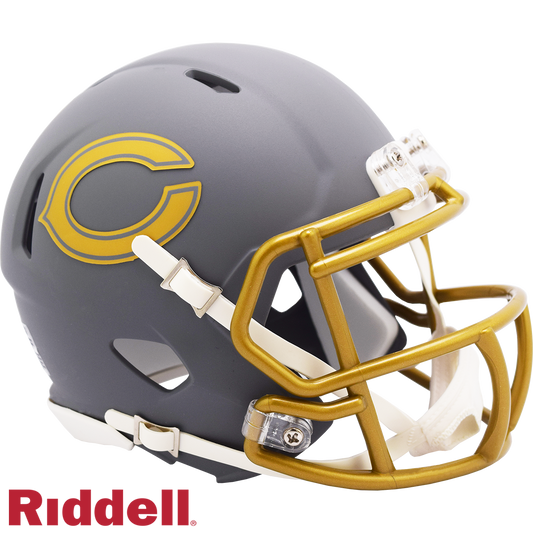Chicago Bears Slate Speed Mini Football Helmet
