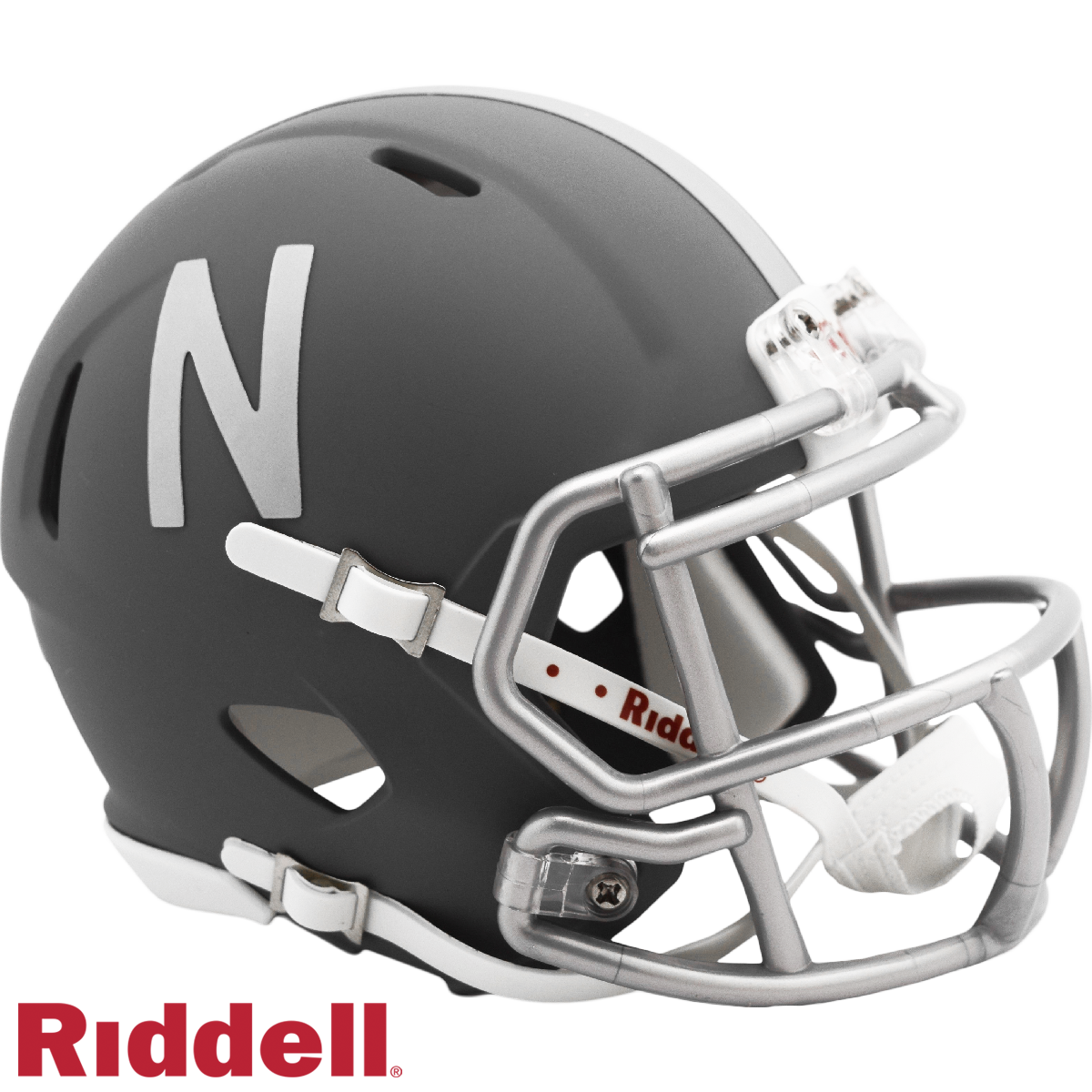 Nebraska Slate Mini Football Helmet