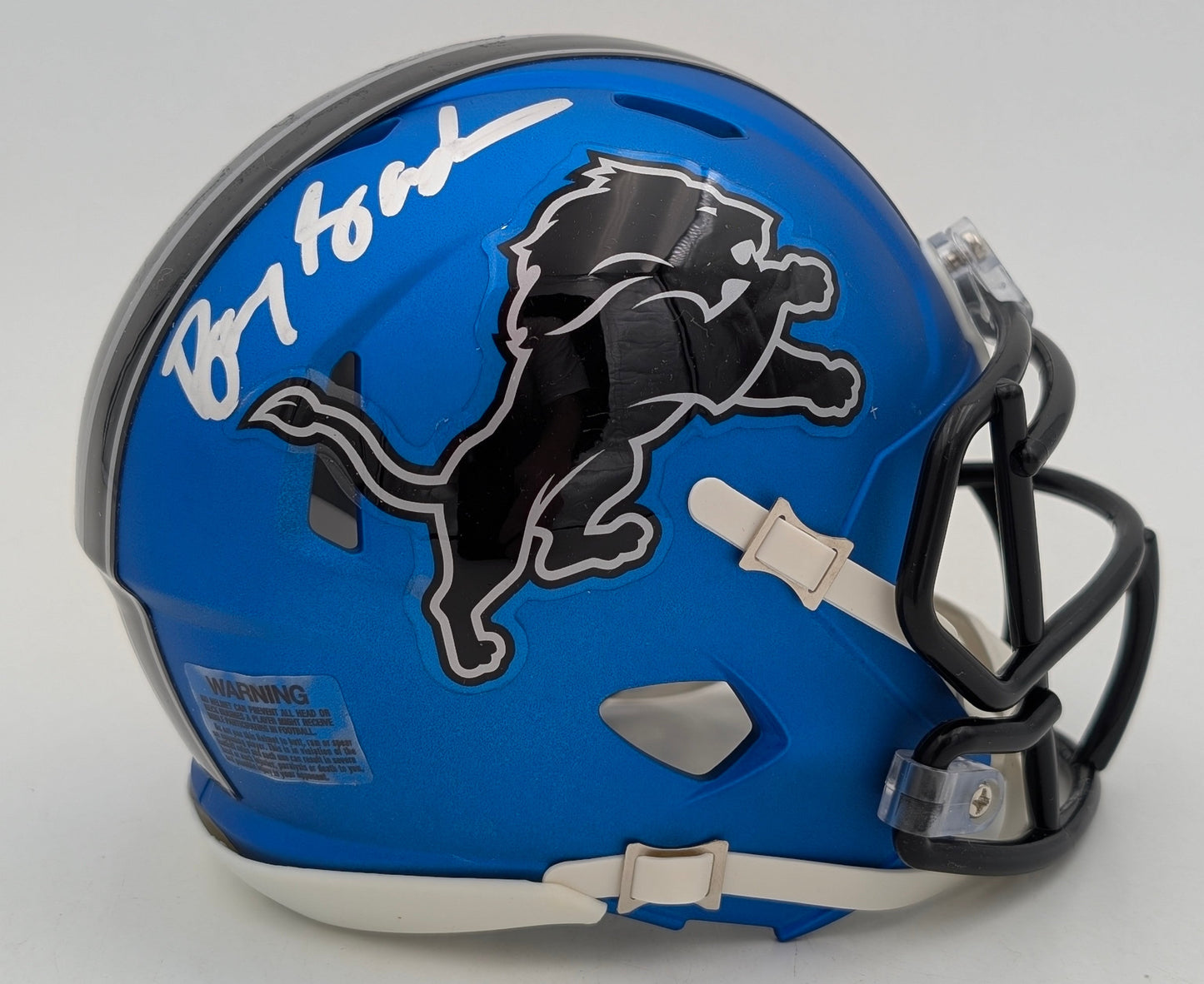 Barry Sanders Signed Detroit Lions OFA 24 Mini Football Helmet - Schwartz