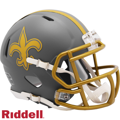 New Orleans Saints Slate Speed Mini Football Helmet