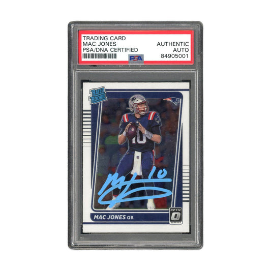 Mac Jones Signed Authentic Donruss Optic RC New England Patriots NFL